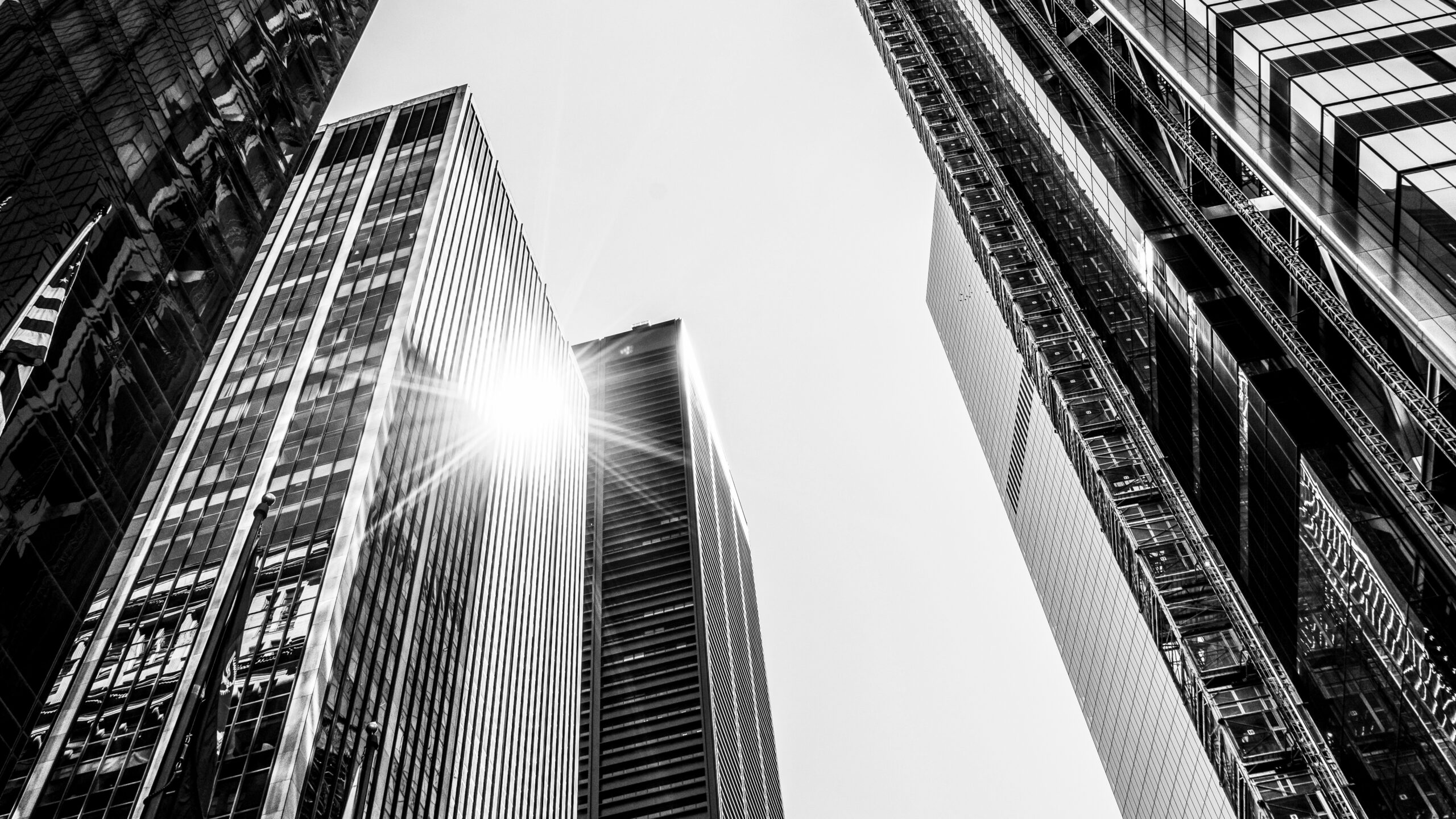 black-white-dramatic-landscapes-with-buildings-low-angle